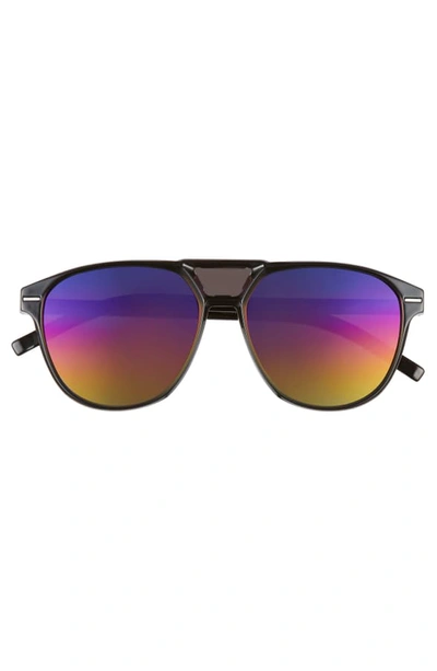 Shop Dior Blacktie 56mm Aviator Sunglasses In Black/rainbow