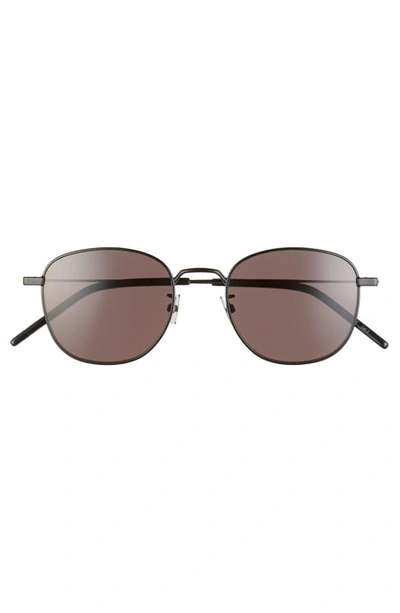 Shop Saint Laurent 50mm Square Sunglasses In Semi Matte Black