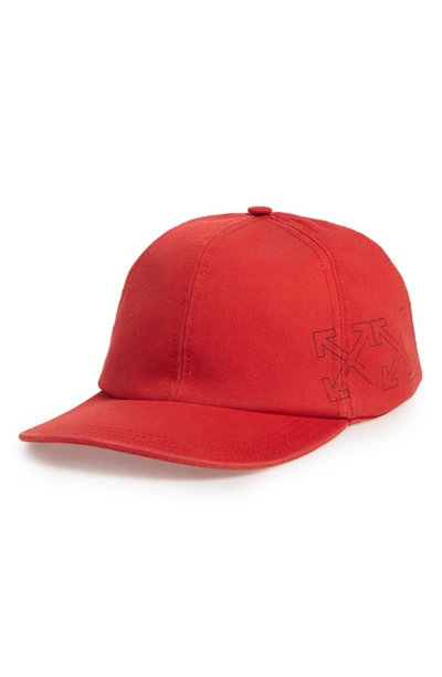 Shop Off-white Arrows Baseball Cap In Red Black