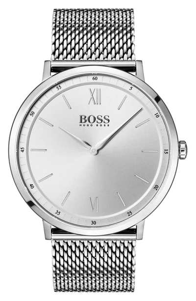 Verpletteren pols Waakzaamheid Hugo Boss Men's Essential Ultra Slim Stainless Steel Mesh Bracelet Watch  40mm In Silver | ModeSens