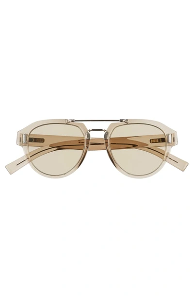 Shop Dior Fraction5 50mm Sunglasses In Mud / Green