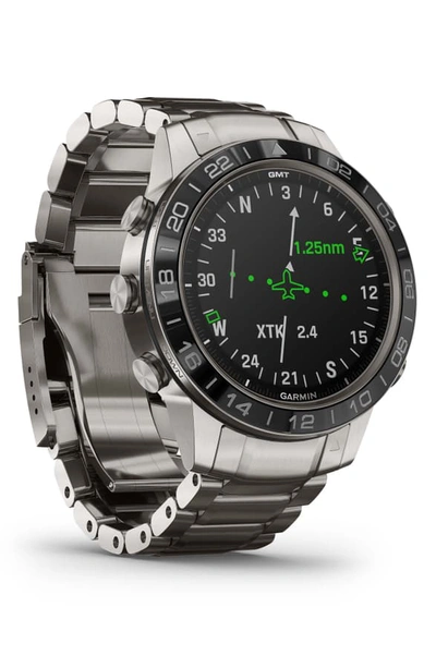Shop Garmin Marq Aviator Gps Smart Watch, 46mm In Slate Grey