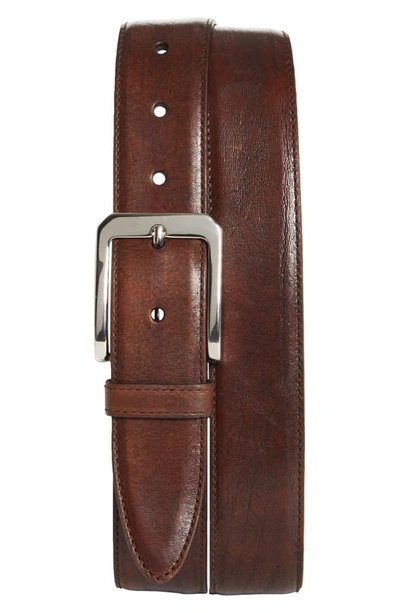 Shop Brunello Cucinelli Leather Belt In Rhum