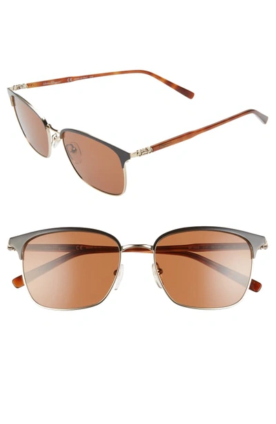 Shop Ferragamo Classic Logo 55mm Rectangle Sunglasses - Tortoise