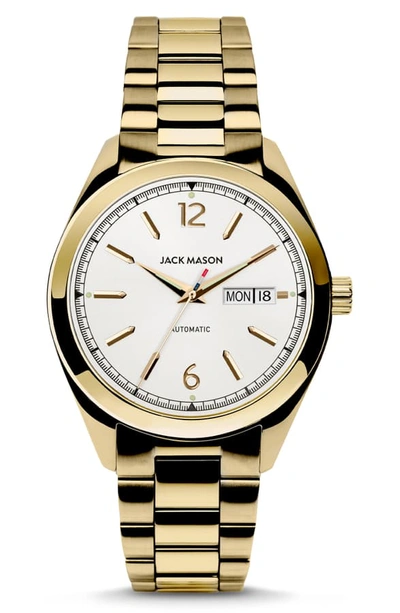 Shop Jack Mason Canton Automatic Bracelet Watch, 40mm In White