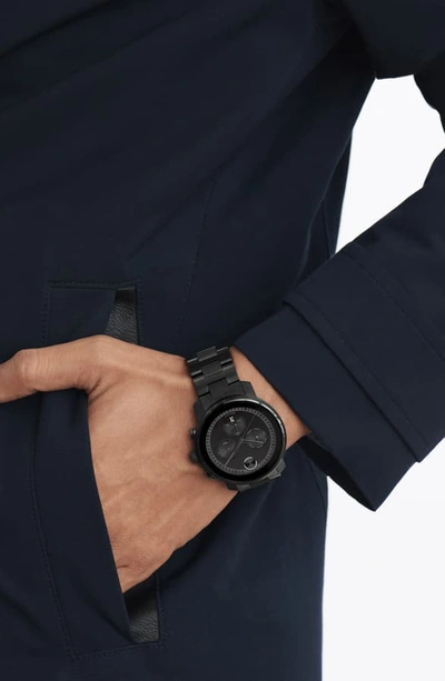 Shop Movado Bold Metals Chronograph Bracelet Watch, 47mm In Black