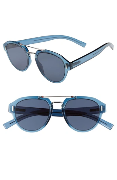 Shop Dior Fraction5 50mm Sunglasses In Blue / Blue