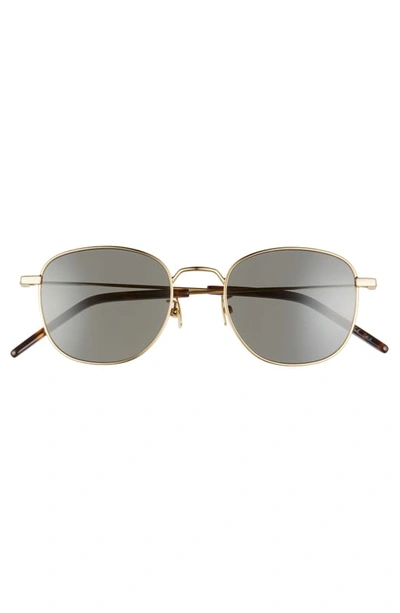 Shop Saint Laurent 50mm Square Sunglasses - Light Gold