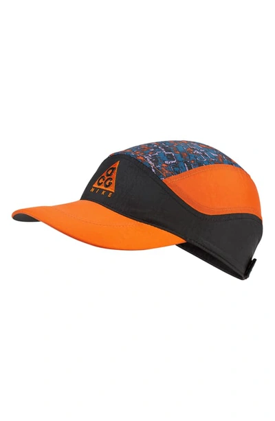 Shop Nike Acg Tailwind Hat In Black/ Safety Orange