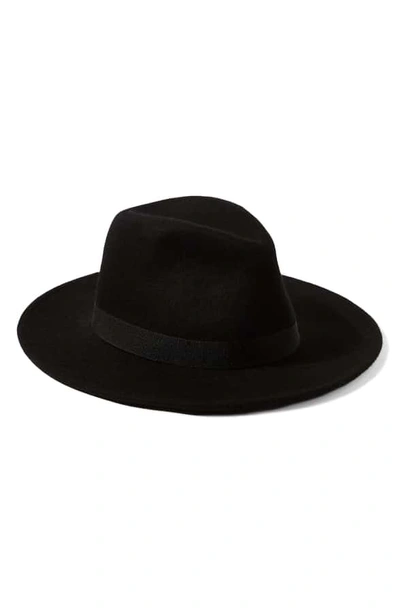 Shop Topman Classic Wool Fedora In Black