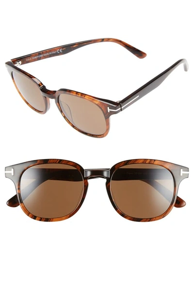 Tom Ford Men's Frank Sunglasses With Barberini Lenses, 50mm In Transparent  Brown/ Roviex | ModeSens