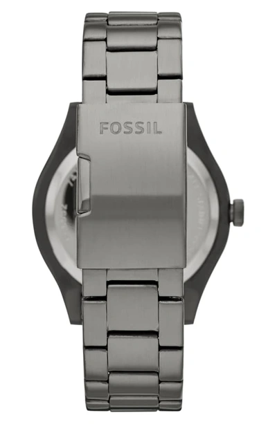 Shop Fossil Belmar Bracelet Watch, 44mm In Smoke/ Black/ Blue