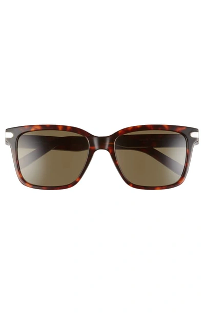Shop Ferragamo Capsule Metal 55mm Rectangle Sunglasses - Onyx/ Shiny Gold