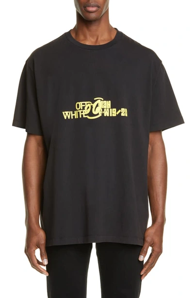 Shop Off-white Halftone Oversize Graphic T-shirt In Black Yellow