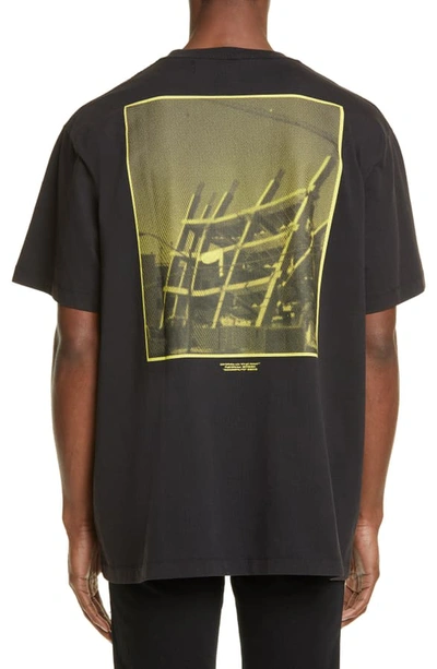 Shop Off-white Halftone Oversize Graphic T-shirt In Black Yellow