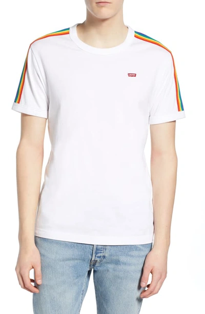 Levi's Pride Collection Rainbow Stripe Graphic T-shirt In White Taping |  ModeSens