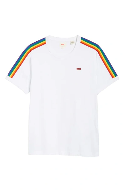 Levi's Pride Collection Rainbow Stripe Graphic T-shirt In White Taping |  ModeSens