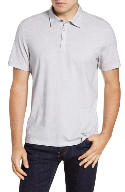 Shop Zachary Prell Southold Regular Fit Microdot Polo In Grey