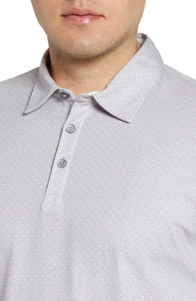 Shop Zachary Prell Southold Regular Fit Microdot Polo In Grey
