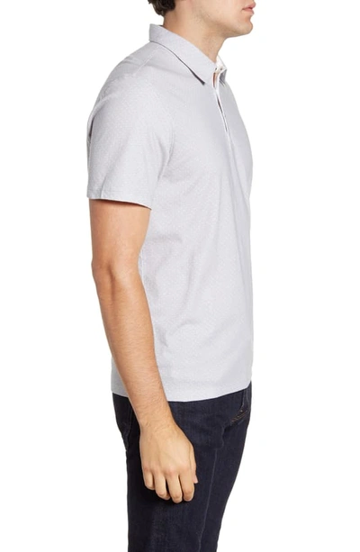 Shop Zachary Prell Southold Regular Fit Microdot Polo In Grey