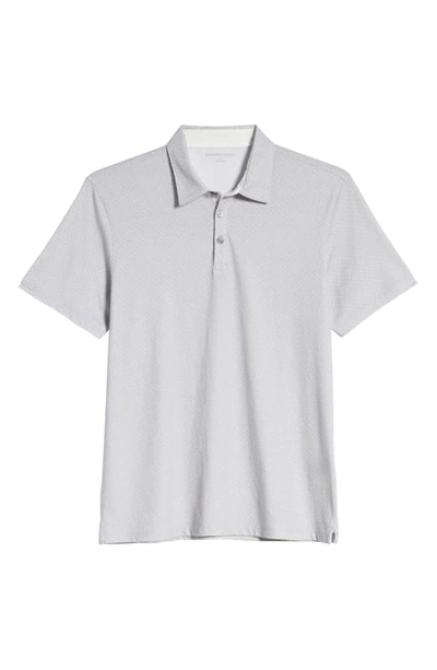 Shop Zachary Prell Southold Regular Fit Microdot Polo In Grey