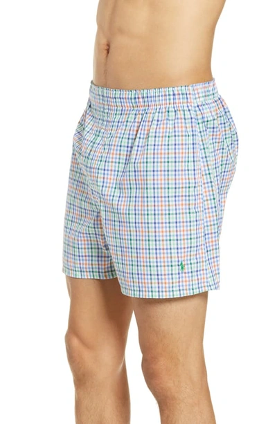 Shop Polo Ralph Lauren 3-pack Woven Boxers In Active Orange / Daniels