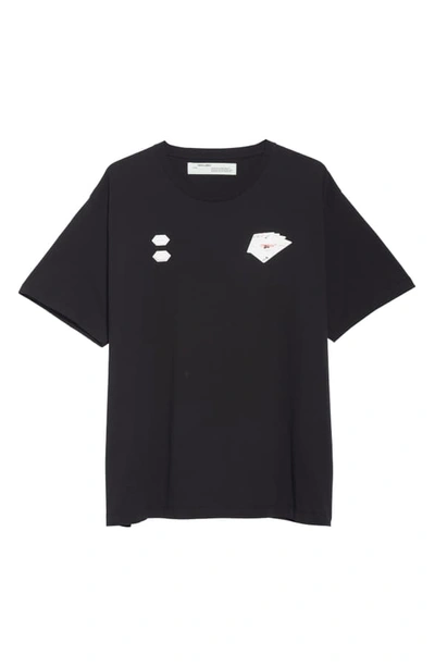 Shop Off-white Hand Card T-shirt In Black Multi