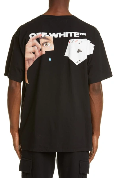 Shop Off-white Hand Card T-shirt In Black Multi