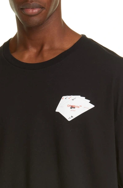 Shop Off-white Hand Card T-shirt In Black Multi