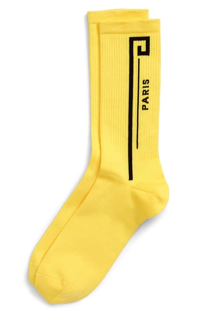 Shop Givenchy Logo Socks In Yellow/ Black