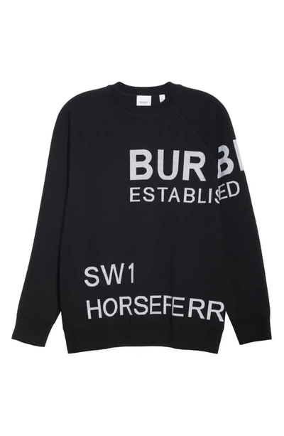 Shop Burberry Lawton Allover Logo Sweater In Black