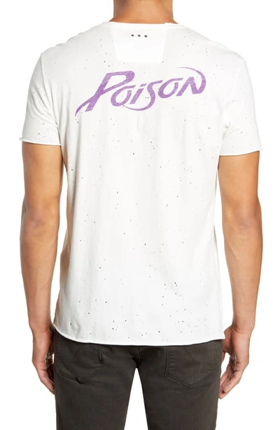 Shop John Varvatos Poison Raw Edge T-shirt In Salt