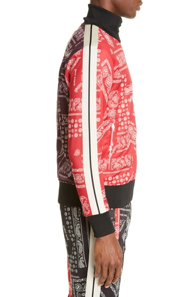 Shop Palm Angels Bandana Track Jacket In Black Multi