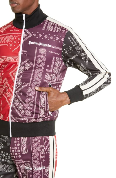 Shop Palm Angels Bandana Track Jacket In Black Multi