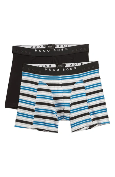 Shop Hugo Boss 2-pack Cotton Boxer Briefs In Blue