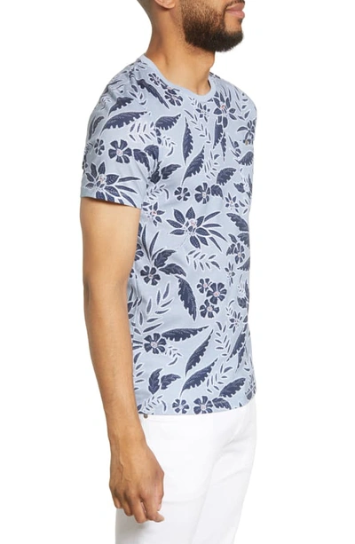 Shop Ted Baker Recuppl Slim Fit Floral T-shirt In Lt-blue