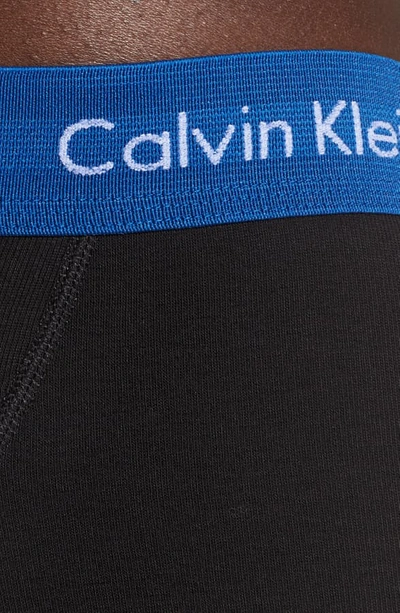 Shop Calvin Klein Cotton Trunks In Blk/ Neptune/ Thrill/ Shorelin