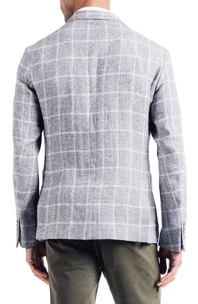 Shop Good Man Brand Downtown Slim Fit Linen Blend Windowpane Sport Coat In Grey