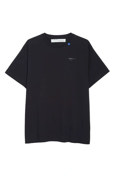 Shop Off-white Unfinished Logo T-shirt In Black Silver