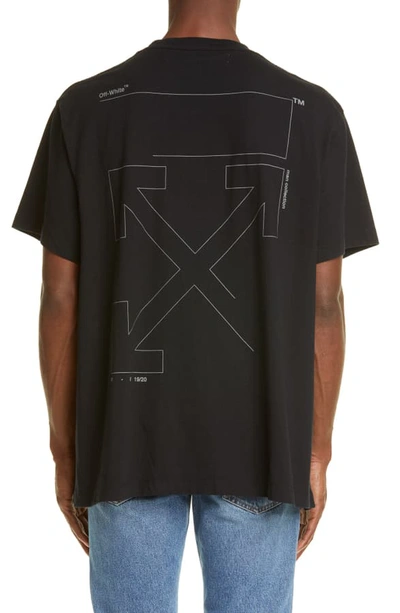 Shop Off-white Unfinished Logo T-shirt In Black Silver