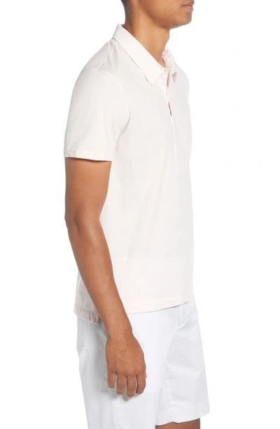 Shop Atm Anthony Thomas Melillo Short Sleeve Jersey Polo In Faded Rose