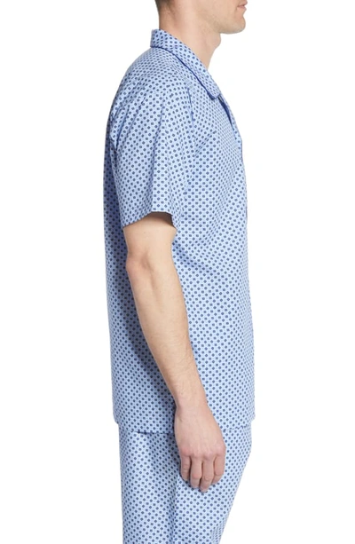 Shop Polo Ralph Lauren Classic Pajama Shirt In Austin Blue Foulard