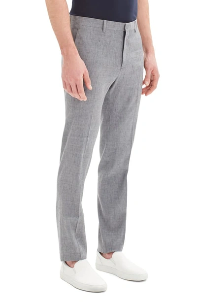 Shop Theory Mayer Slim Fit Neppy Linen Blend Pants In Reef