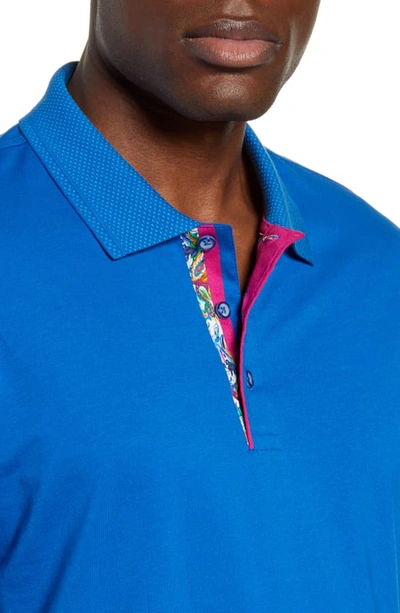 Shop Robert Graham Classic Fit Jersey Polo In Blue