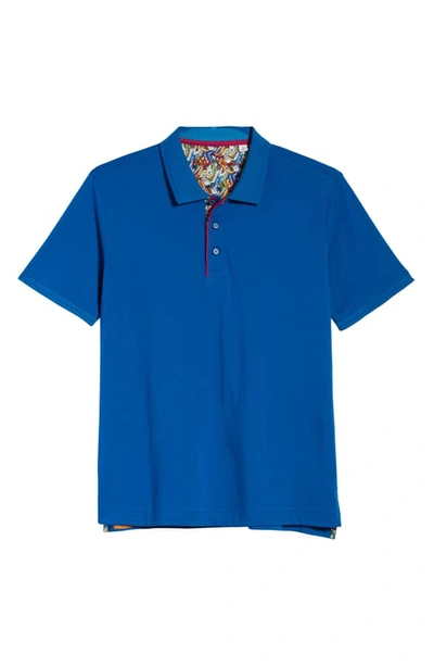 Shop Robert Graham Classic Fit Jersey Polo In Blue