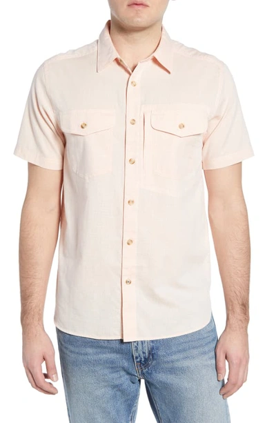 Shop Patagonia Cayo Largo Ii Regular Fit Shirt In Chambray/ Peach Sherbet