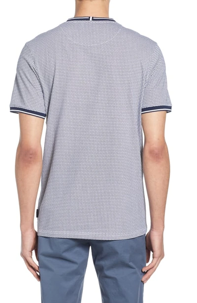 Shop Ted Baker Geckoe Slim Fit Print T-shirt In Navy