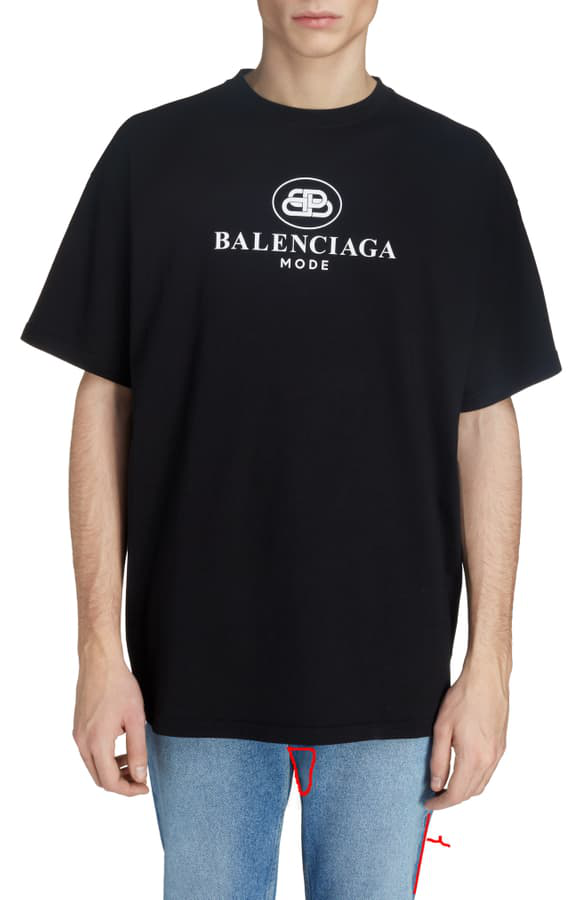 balenciaga mode black t shirt