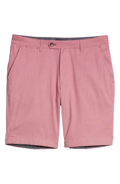 Shop Ted Baker Beshor Slim Fit Stretch Cotton Shorts In Pink