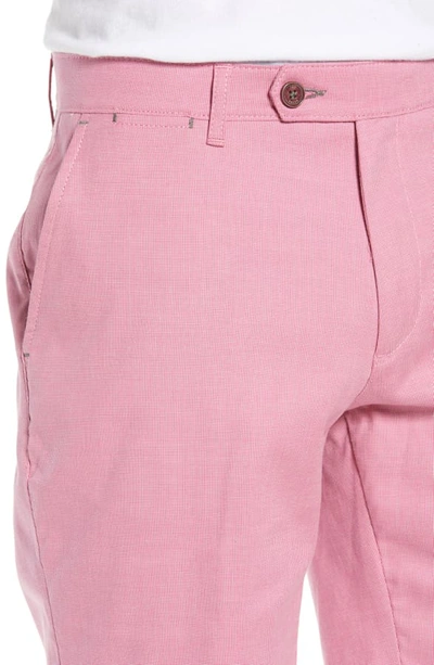 Shop Ted Baker Beshor Slim Fit Stretch Cotton Shorts In Pink
